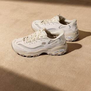 Skechers斯凯奇闪穿鞋女士一脚蹬轻质缓震熊猫鞋休闲老爹鞋150866