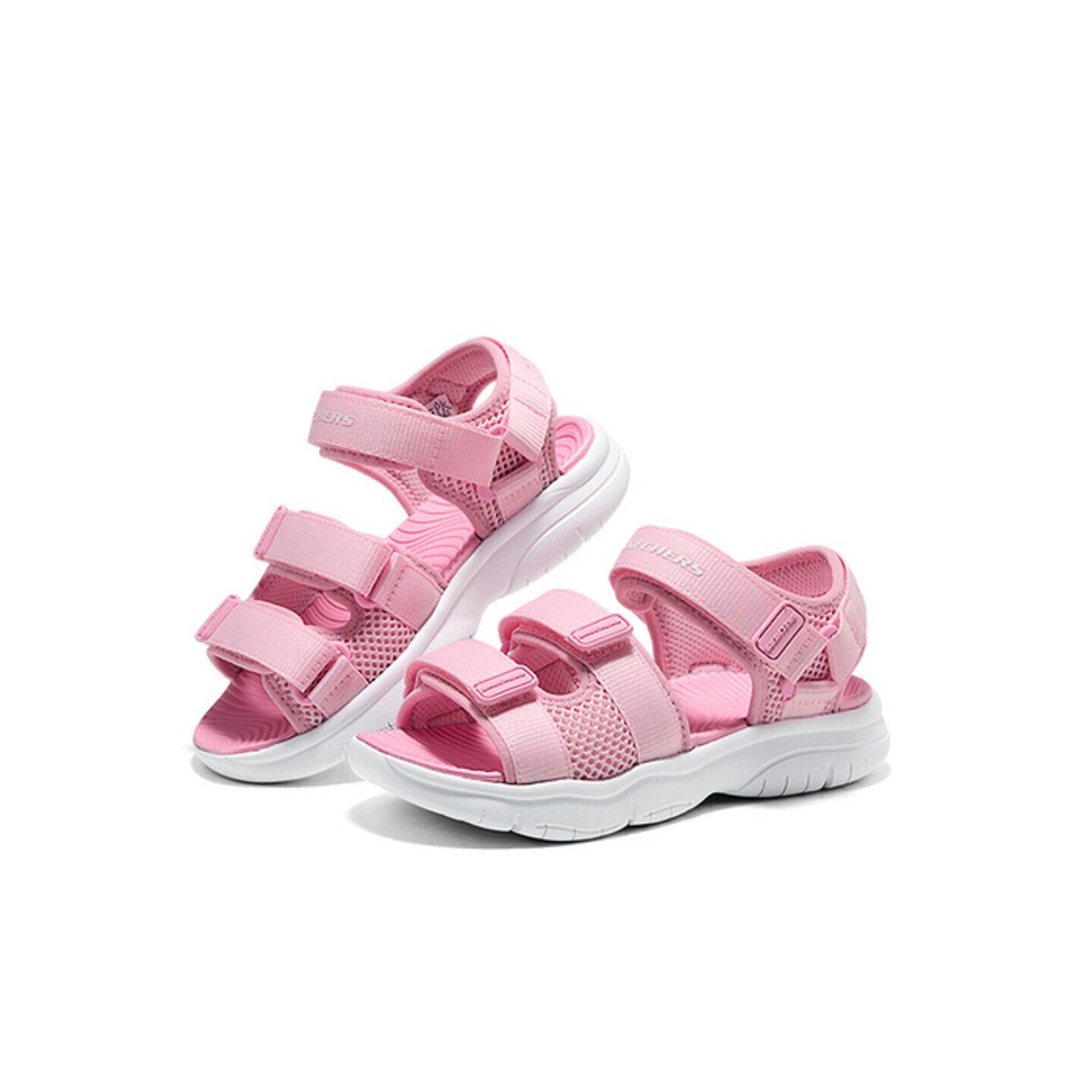 Skechers斯凯奇2026新款春夏季女童露趾舒适柔软轻便凉鞋319205L