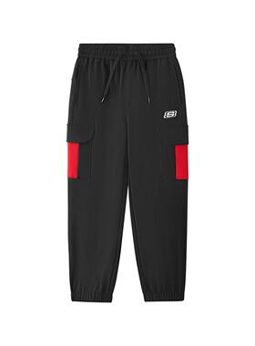 Skechers斯凯奇2026新款男童舒适柔软休闲百搭梭织长裤L126B039