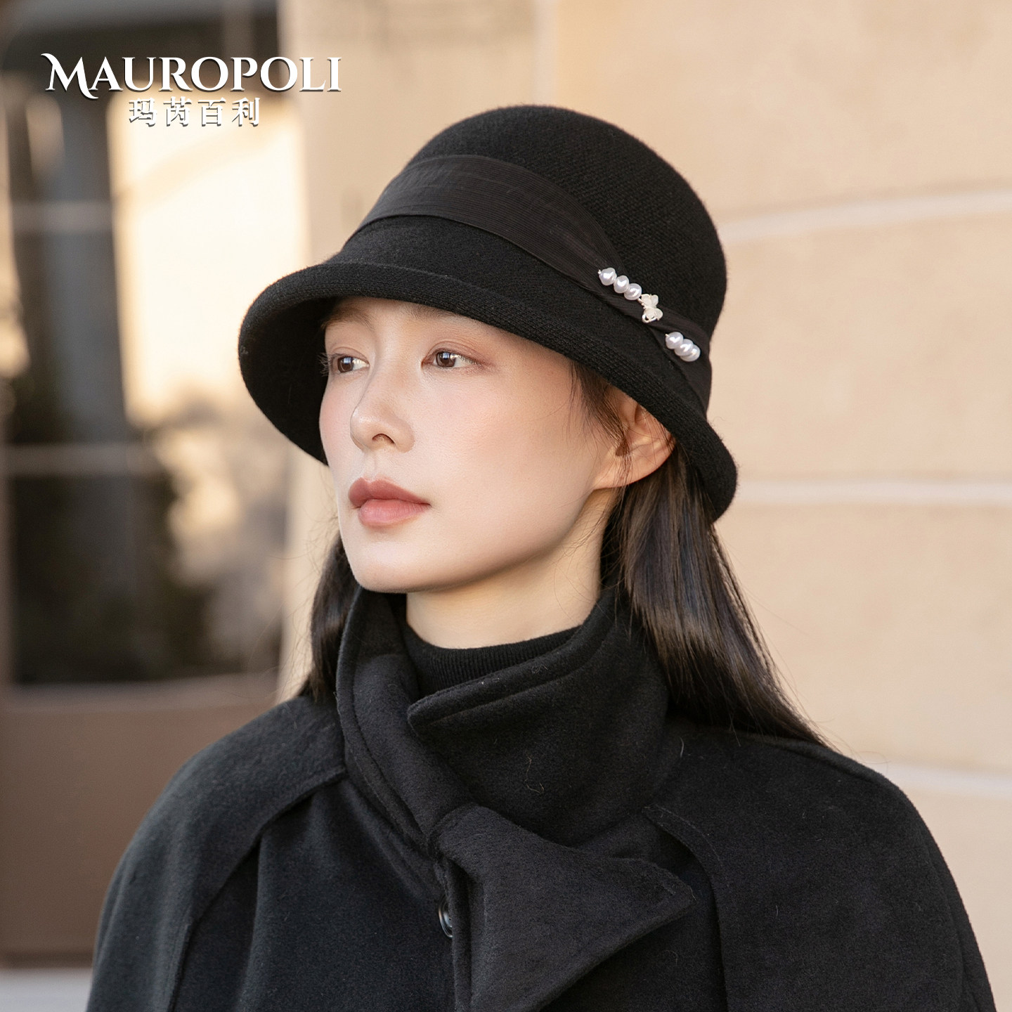 羊毛法式渔夫帽保暖显脸小礼帽