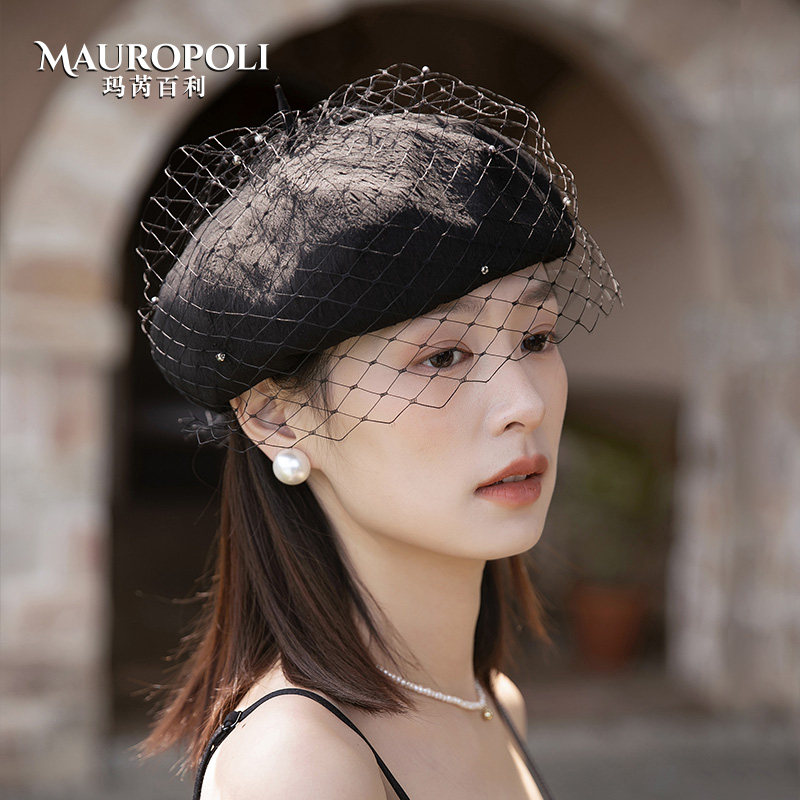 夏季黑色贝雷帽子女款2025新款网纱蓓蕾帽春秋女士时尚薄款画家帽,服饰配件/皮带/帽子/围巾,帽子,淘宝优惠券,粉丝福利购,淘宝优惠卷