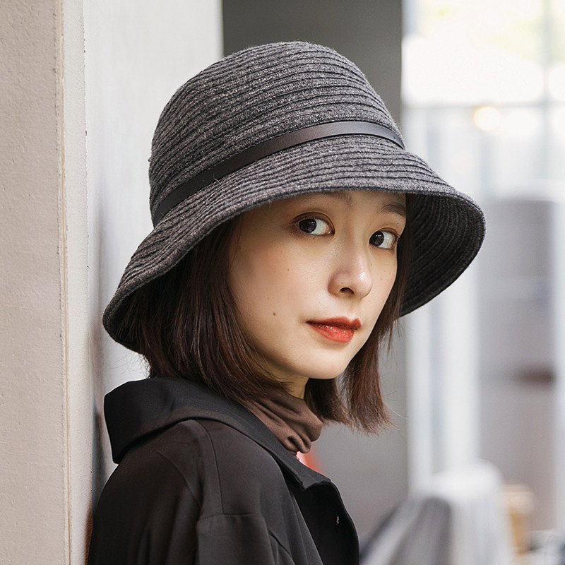 秋冬羊毛女士复古文艺出游帽子