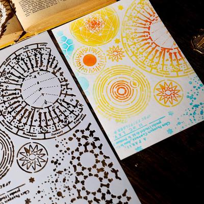 新款镂空刷色遮蔽板手账