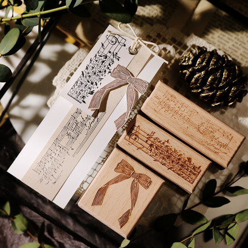 兔子家榉木印章复古欧美手账印章