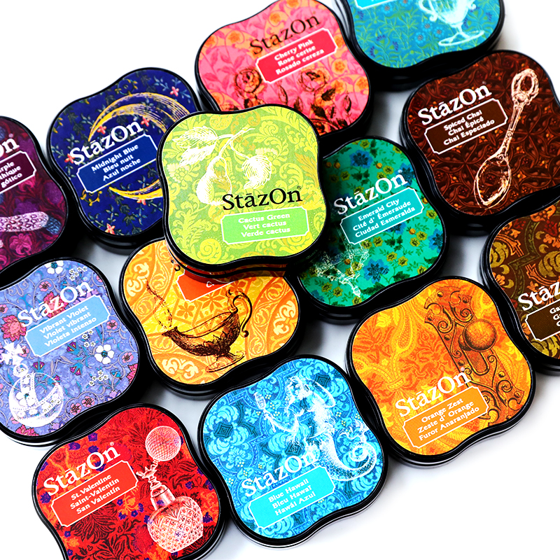 兔子家Stazon月猫油性速干印泥橡皮章印台印章彩色印油速干,文具电教/文化用品/商务用品,可爱印泥,淘宝优惠券,粉丝福利购,淘宝优惠卷