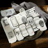 兔子家奶茶色系盐系便签纸手账简约轻复古特种纸藏书票系列便签