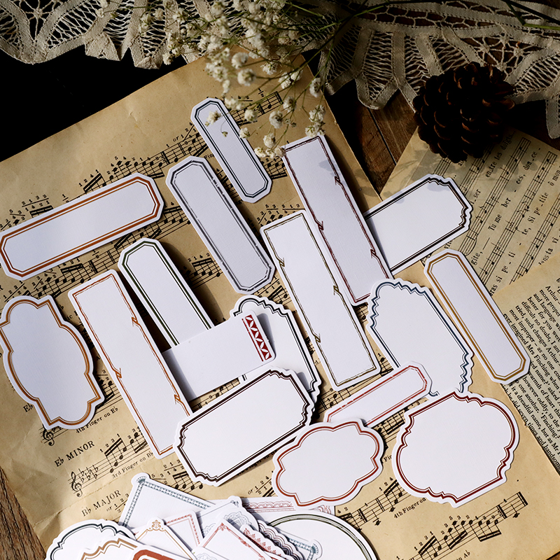 兔子原创布纹纸50枚凸版印刷复古