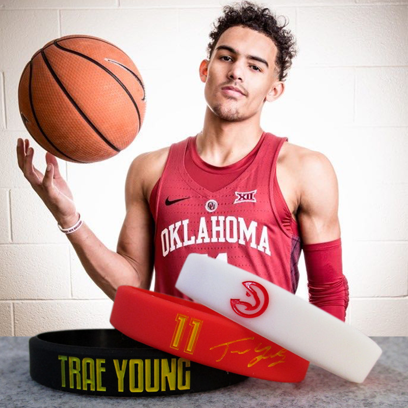 NBA特雷杨签名腕带老鹰吹杨夜光篮球运动全明星Trae Young11手环