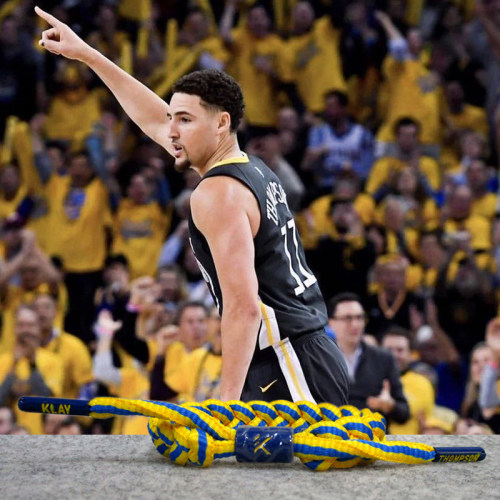 NBA勇士队克莱汤普森鞋带手绳 KT篮球运动编织小狮子手环11号腕带