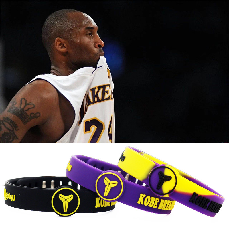 科比布莱恩特手环NBA篮球运动腕带 可调节湖人队黑曼巴Kobe24饰品