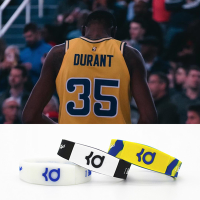球星凯里杜兰特手环 腕带NBA篮球运动夜光 纪念款金州勇士KD-35号
