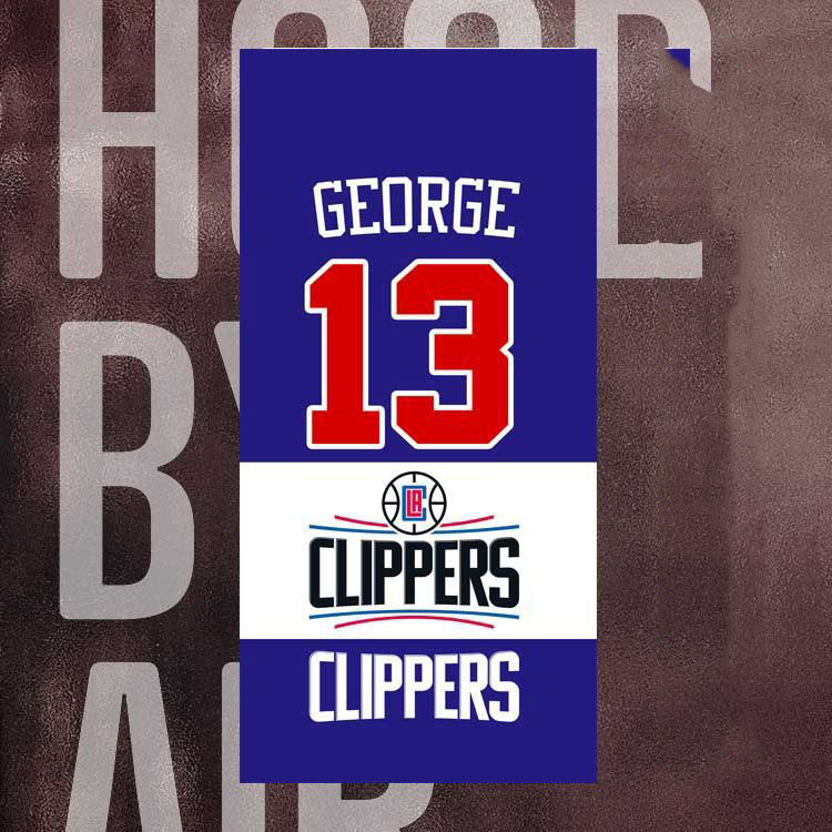 NBA篮球运动毛巾球星詹姆斯欧文浴巾库里乔治健身瑜伽洗脸沙滩巾