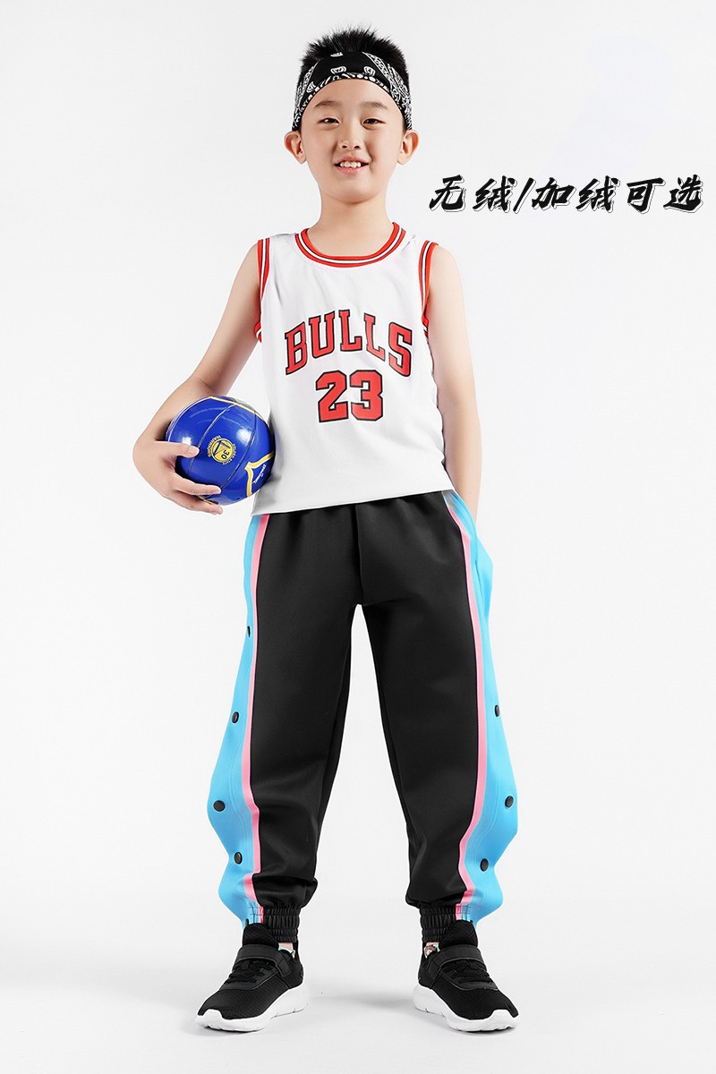 男童秒脱排扣速干运动长裤