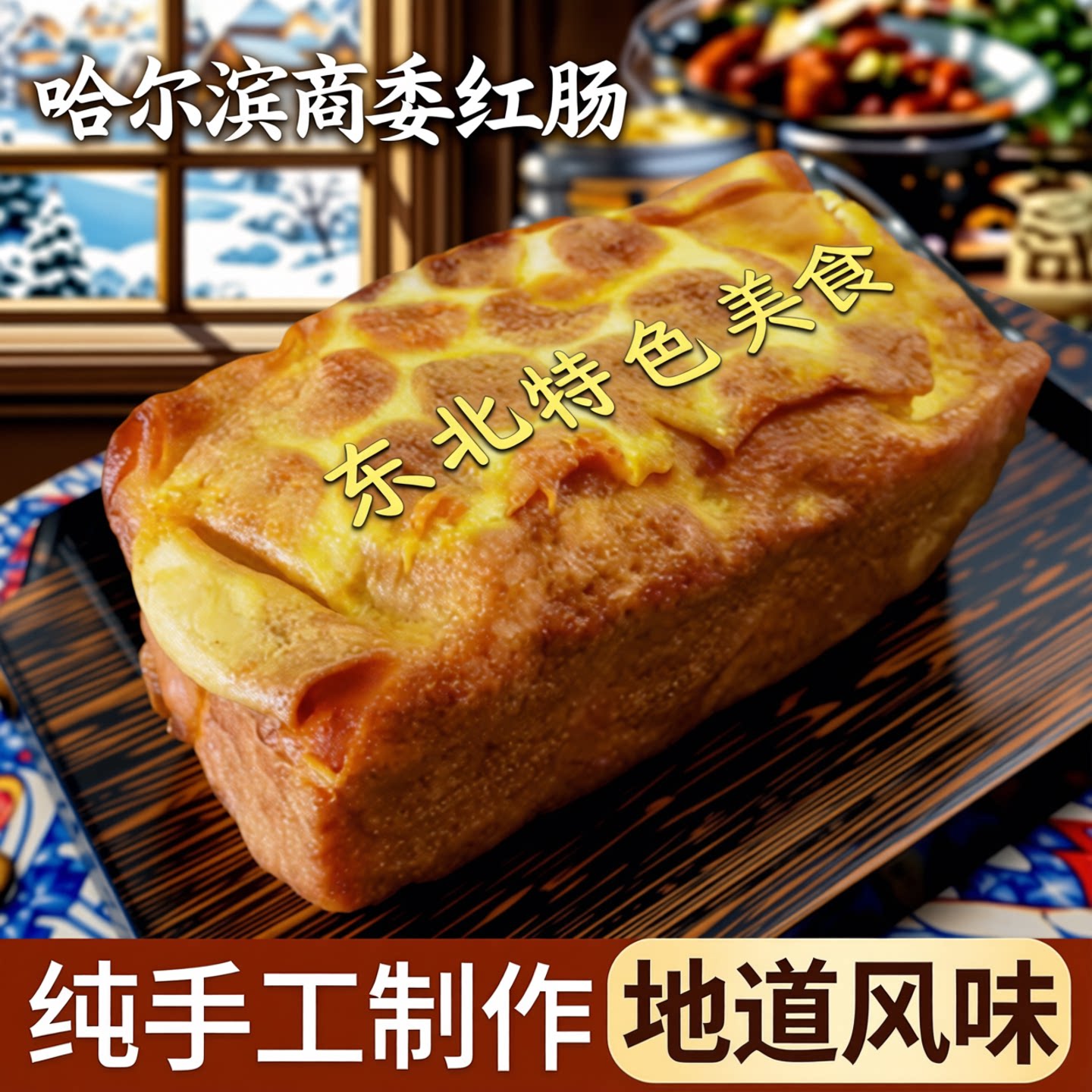 哈尔滨商委红肠 蛋卷鸡丝卷猪肉类熟食东北特色美食散装