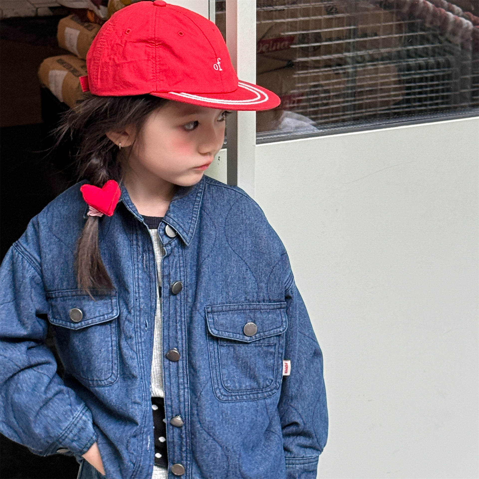 2026秋冬装儿童棉女童衬衫款棉衣中大童牛仔外套男童棉服韩版童装