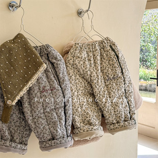 儿童加绒长裤夹棉冬季棉裤女童休闲裤中童裤子2025新款童装秋冬装