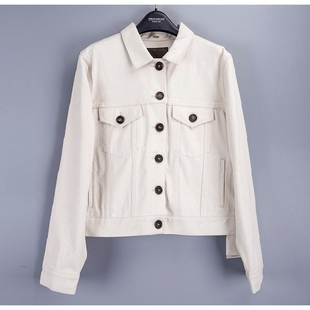 GDC高端大牌折扣专柜正品3880特卖100棉涂层牛仔短款外套秋款女装