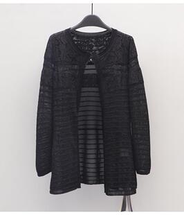 外披 3560春蕾丝拼接亮线针织开衫 米欧N高端大牌女装 折扣专柜正品