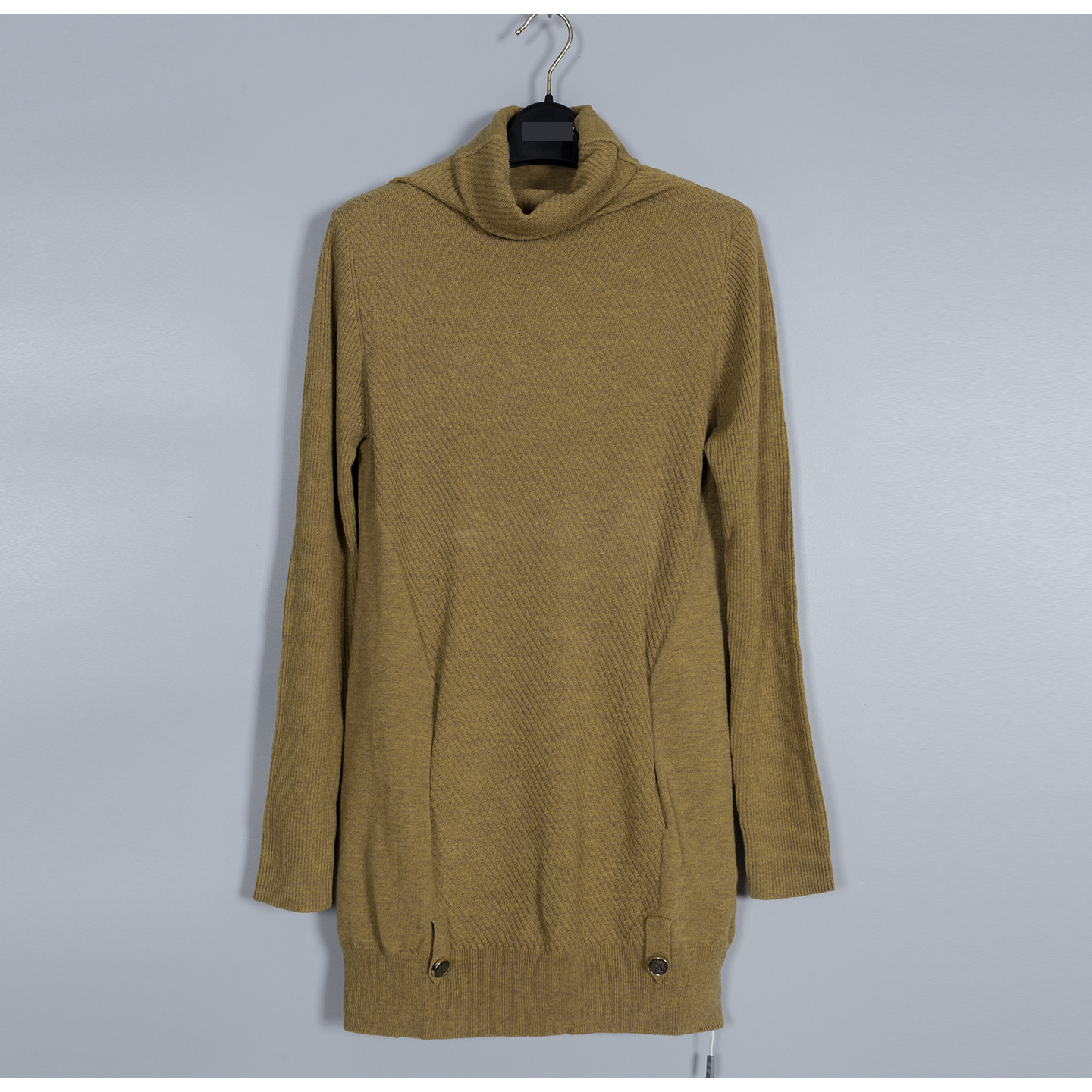 浅Q高端大牌女装折扣专柜正品特休闲百搭羊毛羊绒高翻领中长毛衣