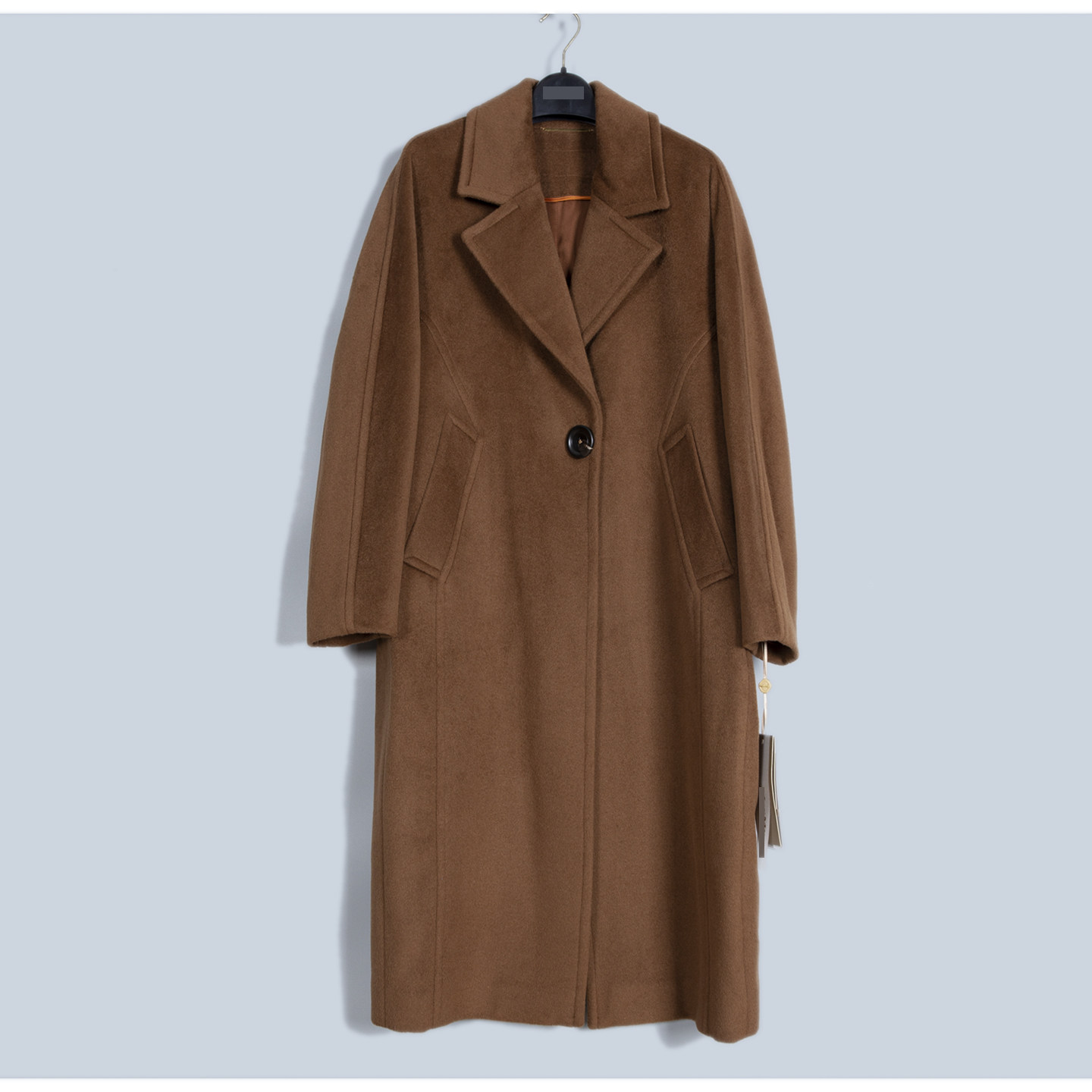 MAV高端羊绒品牌专柜特15800柔软山羊绒+超细澳毛西装领呢大衣冬