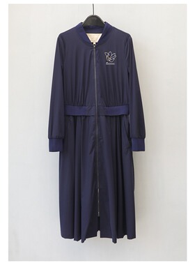 K高端大牌女装专柜正品2598折扣特卖刺绣收腰显瘦中长风衣薄外套