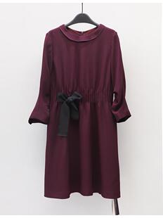 七分袖 米欧N高端大牌女装 修身 3560春时尚 A字连衣裙 折扣专柜正品