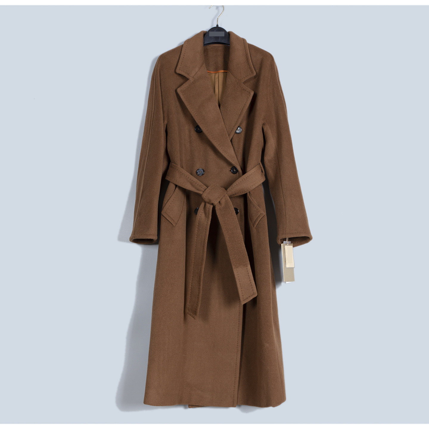 MAV高端羊绒品牌专柜16880宽松山羊绒+超细澳毛厚实西装领呢大衣