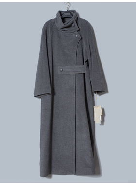 MAV高端羊绒品牌专柜16880宽松山羊绒+超细澳毛厚实立领呢大衣冬