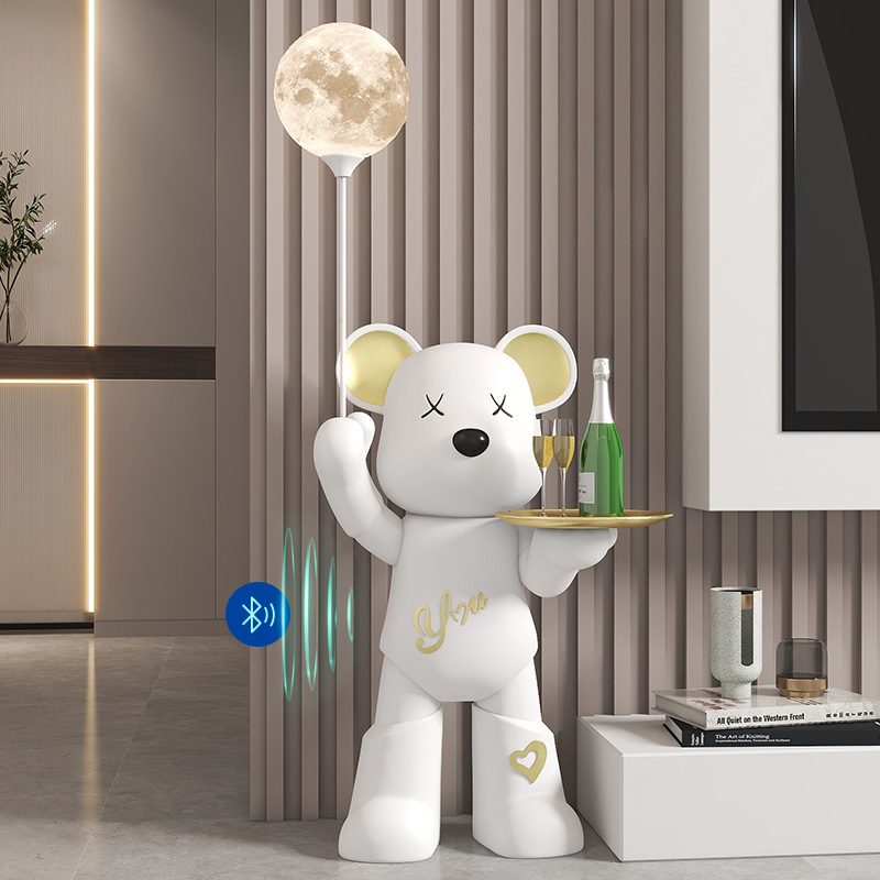 暴力熊月球灯收纳落地大摆件电视柜旁沙发边卧室床头新房乔迁礼物