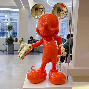 客厅装饰品沙发电视机柜旁边大件迎宾米奇落地摆件大号高级感创意