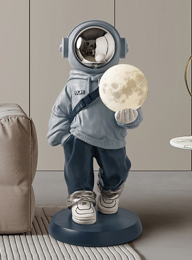 玻璃钢装饰轻奢客厅灯宇航员摆件