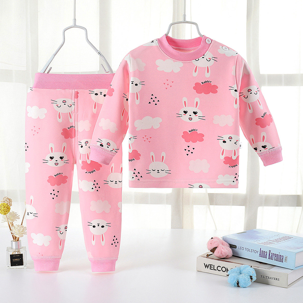 어린이 열 속옷 세트 플러스 벨벳 가을 옷 두꺼운 가을 바지 0-1 소년 2 소녀 3 세    가을 겨울 의류