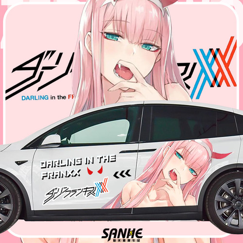 动漫二次元02零二赛博朋克车贴