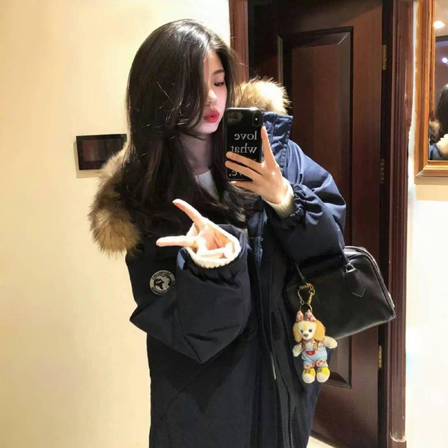 2025年新款冬季棉衣女工装复古派克服韩系羽绒棉服棉袄小个子外套