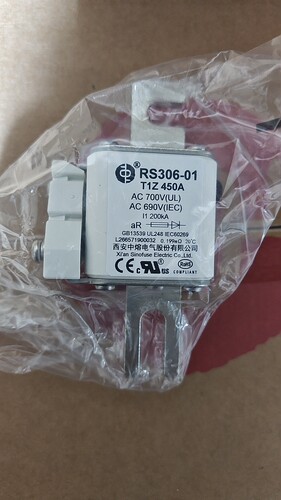 西安中熔熔断器RS306-01-T1Z-450A690V700V