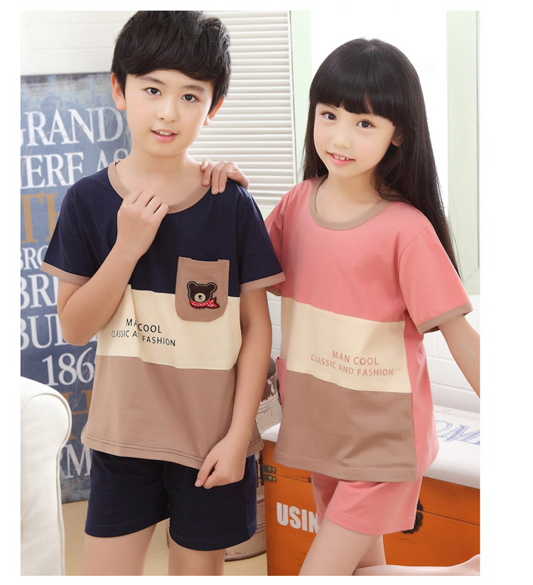 j-22母女家居服男童女孩亲子睡衣家庭装1:1服装纸样DIY剪裁图