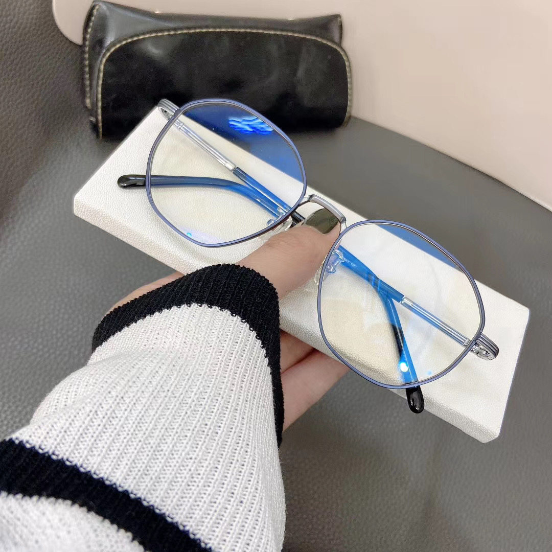 玛沙眼睛琪MASACHI纯钛架复古素颜遮脸大框超轻近视眼镜框6203