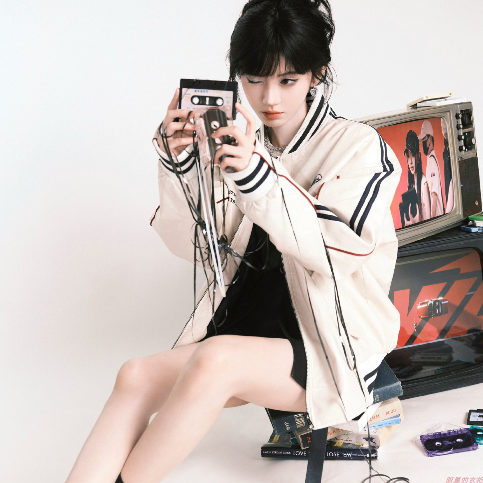 鞠婧祎明星同款韩版时尚百搭休闲宽松显瘦短款外套女2025年春季新