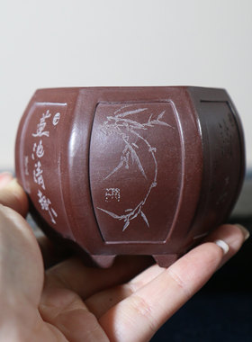 紫砂花盆微型手工盆景盆精品盆栽