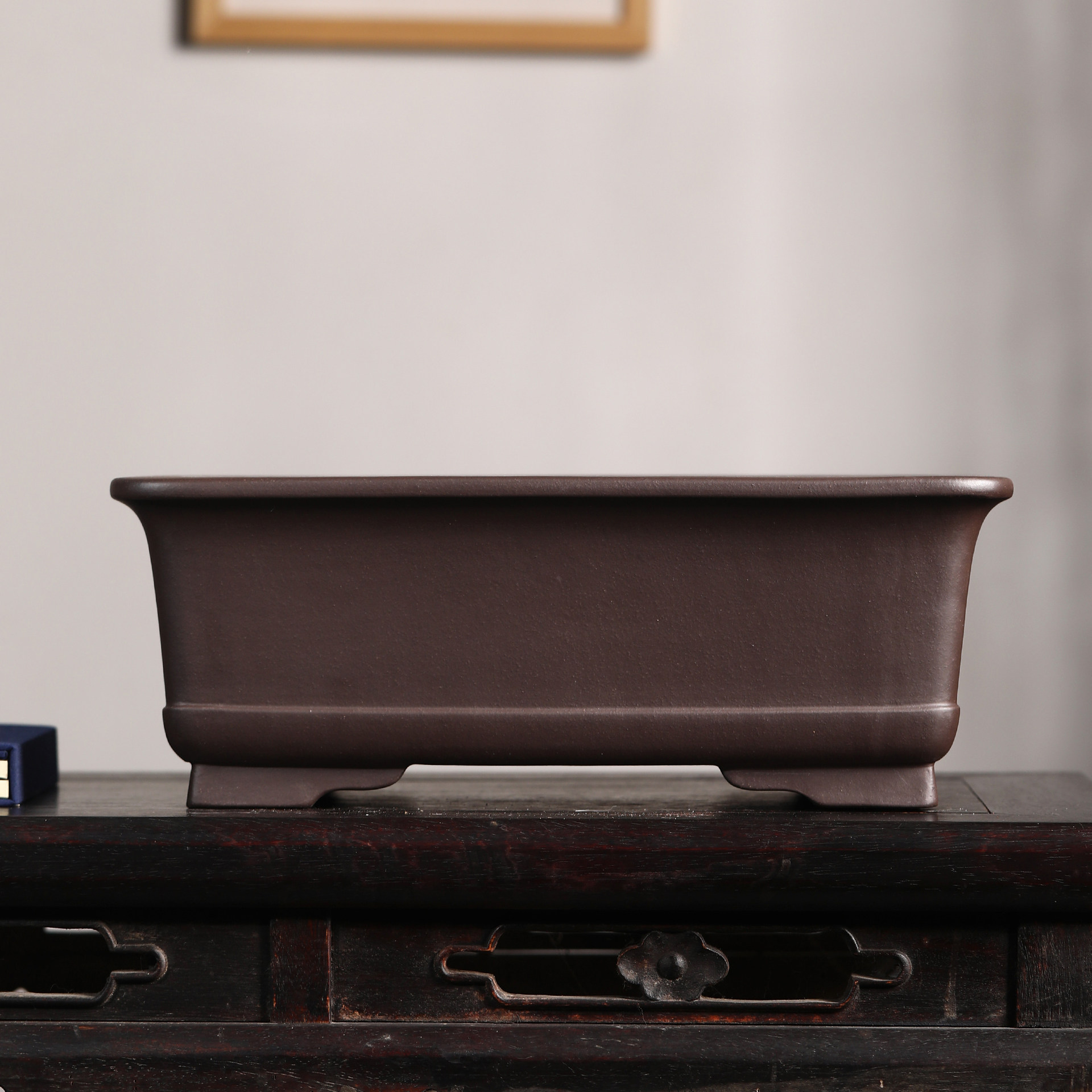 紫砂花盆长方形盆景盆觅陶乡桌面盆栽王永清名家盆室内地面中国风