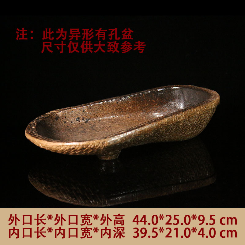 紫砂花盆陶瓷盆景盆创意异形特色造景手工盆觅陶乡原创新品