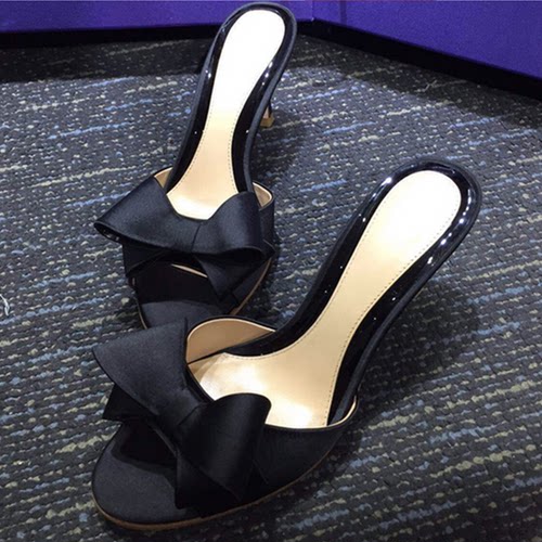 夏季新款凉鞋绸缎凉拖鞋