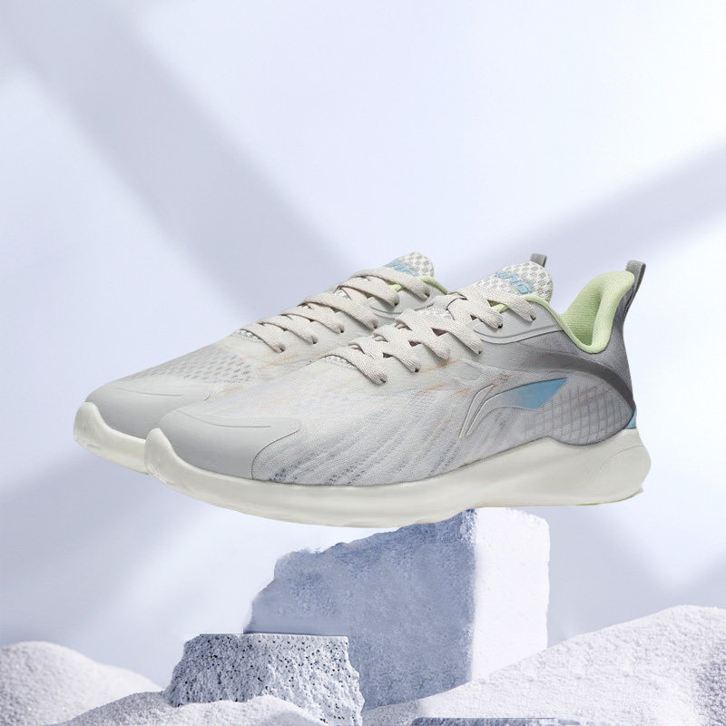 正品李宁新款一体织透气男鞋慢跑鞋低帮运动谢谢跑步鞋 ARSS019