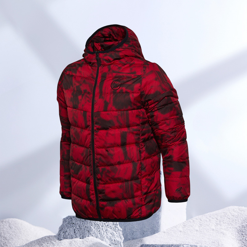 正品李宁2017新款韦德系列男子白鹅绒防风保暖短羽绒服AYMM125