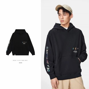 李宁韦德Dreamer系列男女同款加绒保暖宽松套头连帽卫衣AWDSI37