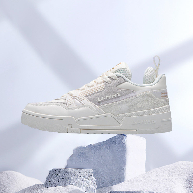 李宁休闲女鞋春季新款日进斗金启程001小白鞋运动板鞋aecr002
