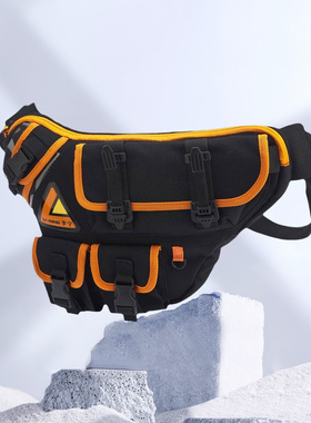 李宁正品休闲单肩包男女同款时尚潮流系列休闲舒适运动包ABLP142