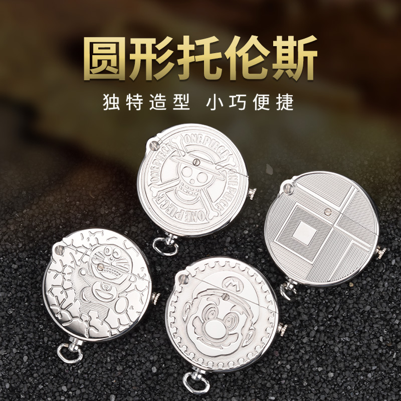 圆形镀铬托伦斯带图款