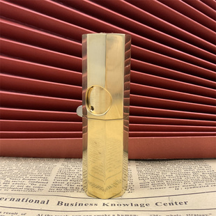 【铜化】黄铜八角弹射一键弹射点火复古煤油打火机男士送礼个性