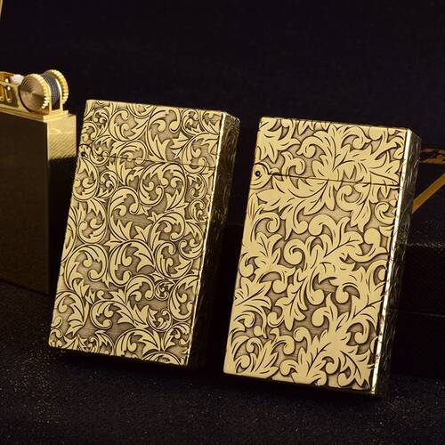 佐罗正品黄铜煤油精雕侧滑砂轮男